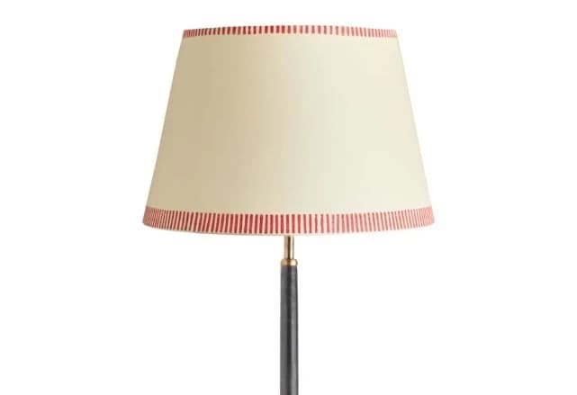 35cm straight empire shade in scarlet stitches hand painted card