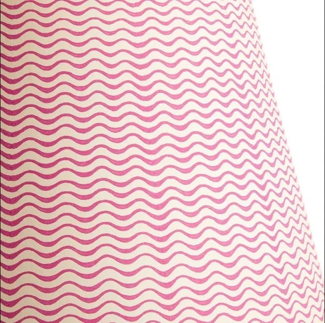 35cm straight empire shade in hot pink ripples hand painted card